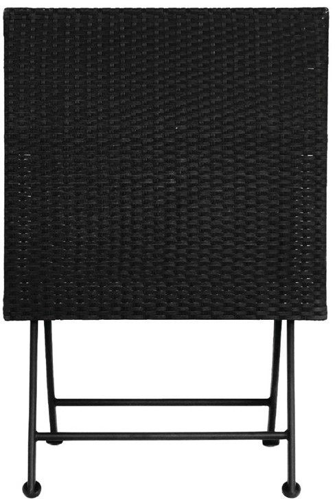  Bolero Square PE Wicker Folding Table Black 600mm (Single) 