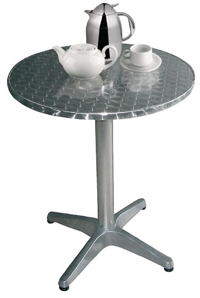  Bolero Round Bistro Table Stainless Steel 800mm 
