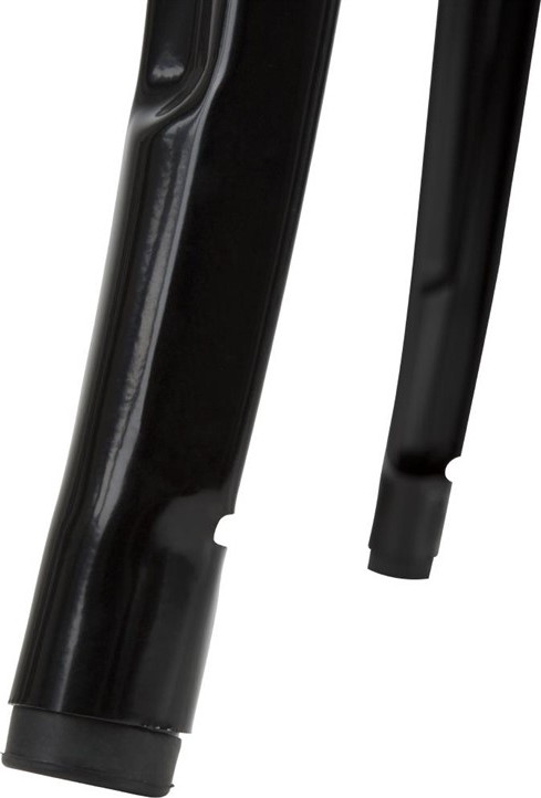  Bolero Bistro Bar Table with Wooden Top Black 