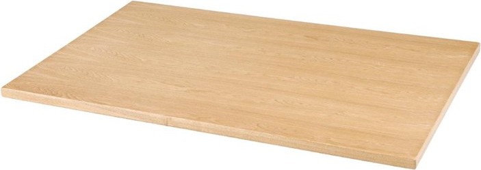  Bolero Pre-drilled Rectangular Table Top Natural Ash Veneer 1100 x 700mm 