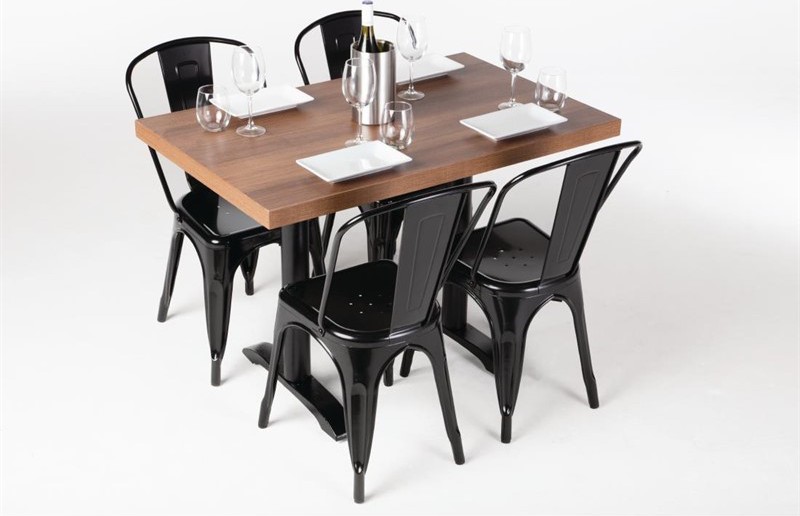  Bolero Pre-drilled Rectangular Table Top Rustic Oak 1100(W) x 700(D)mm 