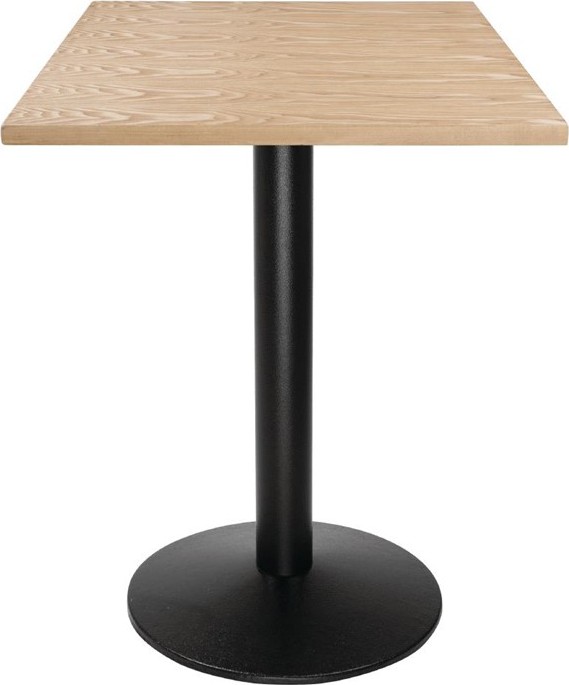  Bolero Pre-drilled Square Table Top Natural Ash Veneer 700mm 
