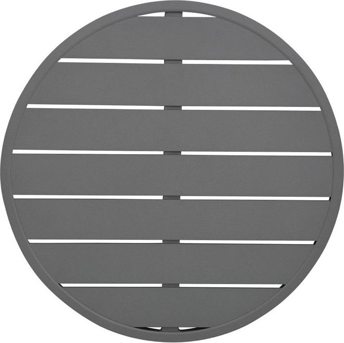  Bolero Aluminium Round Table Top Dark Grey 580mm 