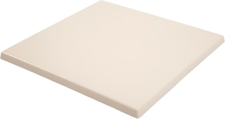  Bolero Pre-drilled Square Table Top White 600mm 