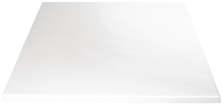  Bolero Pre-drilled Square Table Top White 700mm 