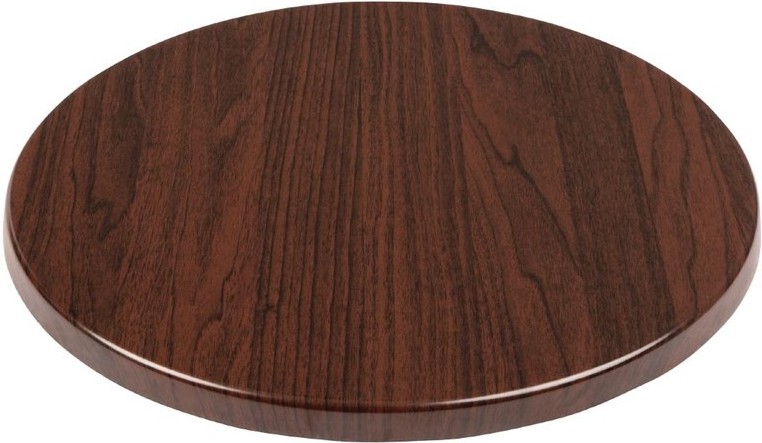  Bolero Pre-drilled Round Table Top Dark Brown 600mm 