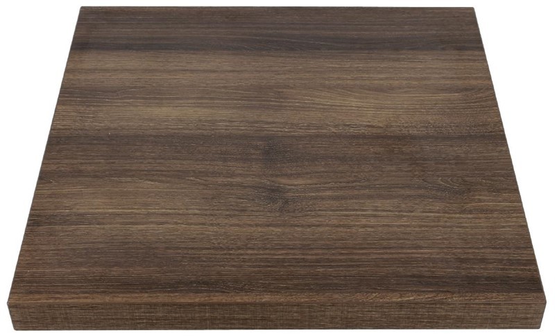  Bolero Pre-drilled Square Table Top Rustic Oak 600mm 