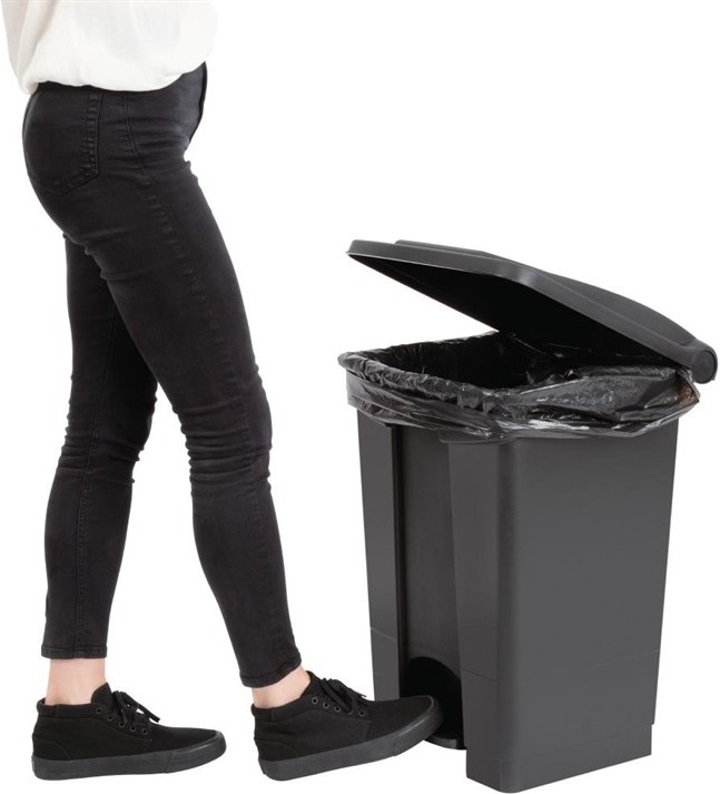  Jantex Kitchen Pedal Bin Black 45Ltr 