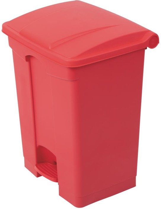  Jantex Kitchen Pedal Bin Red 65Ltr 