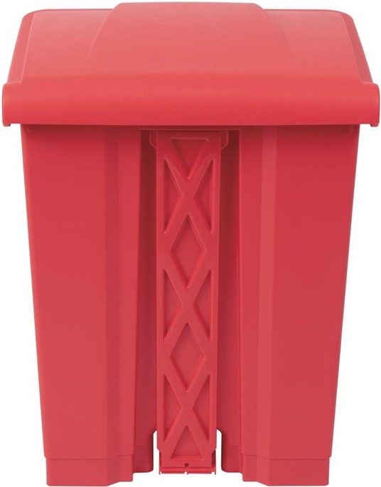  Jantex Kitchen Pedal Bin Red 65Ltr 