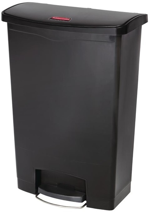  Rubbermaid Slim Jim Step on Front Pedal Black 90Ltr 