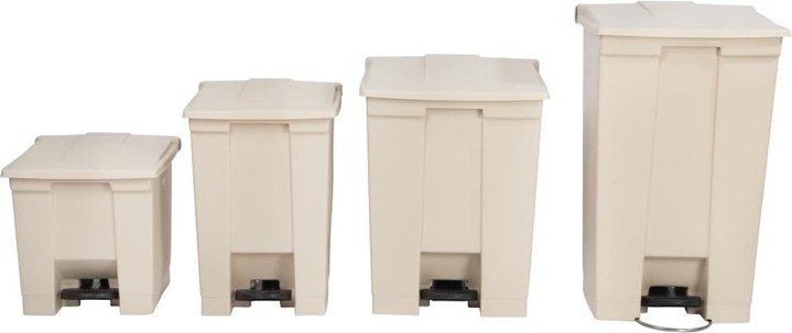  Rubbermaid Step On Pedal Bin Beige 68Ltr 