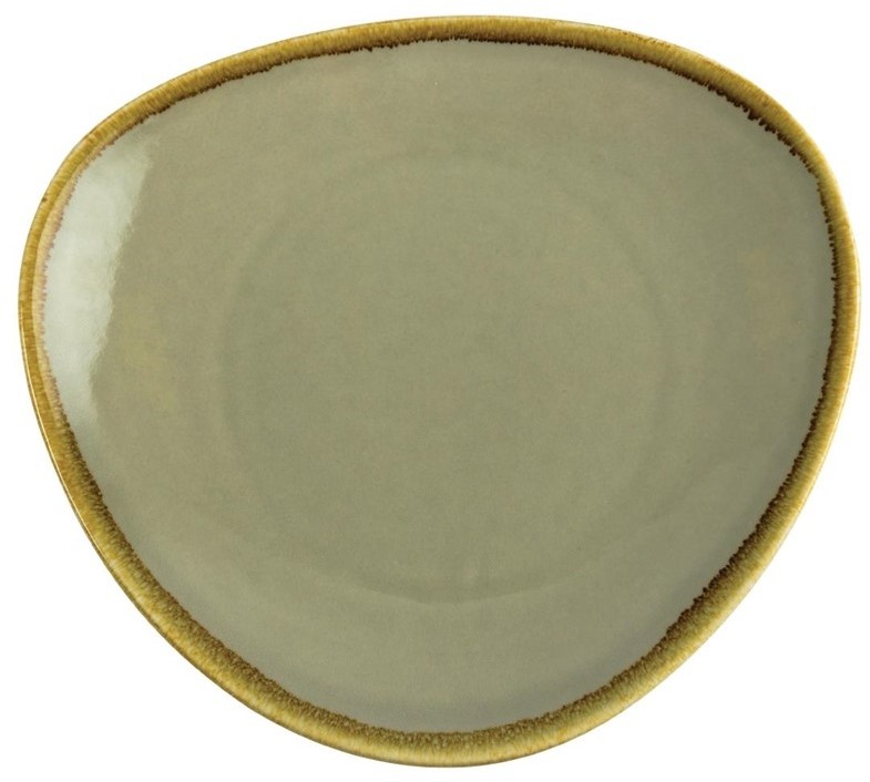  Olympia Kiln Triangular Plate Moss 280mm (Pack of 4) 