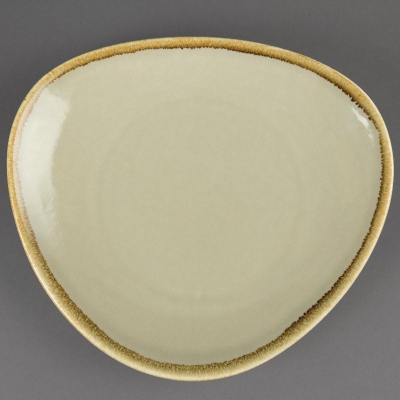  Olympia Kiln Triangular Plate Moss 280mm (Pack of 4) 