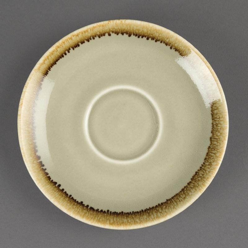  Olympia Kiln Cappuccino Saucer Moss 140mm (Pack of 6) 