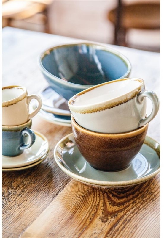  Olympia Kiln Cappuccino Cup Moss 340ml (Pack of 6) 