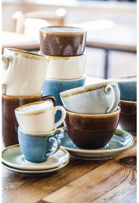  Olympia Kiln Cappuccino Saucer Moss 160mm (Pack of 6) 