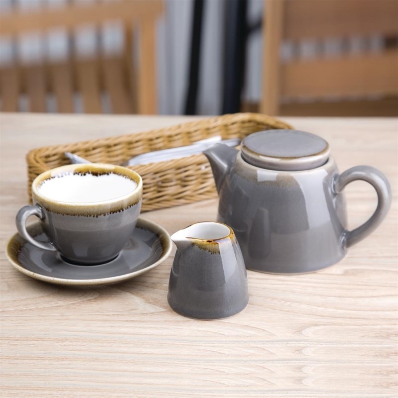  Olympia Kiln Cappuccino Cup Smoke 230ml (Pack of 6) 