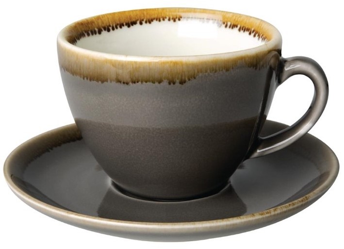  Olympia Kiln Cappuccino Saucer Smoke 140mm (Pack of 6) 