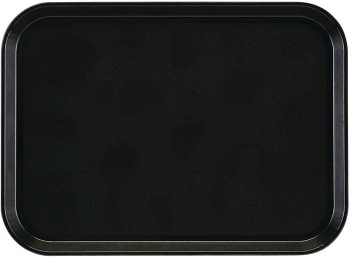  Cambro EpicTread Fibreglass Rectangular Non-Slip Tray Black 350mm 