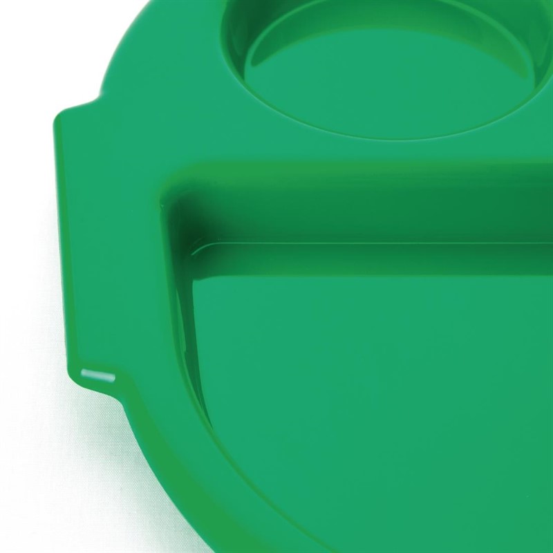  Olympia Kristallon Small Polycarbonate Compartment Food Trays Green 322mm 