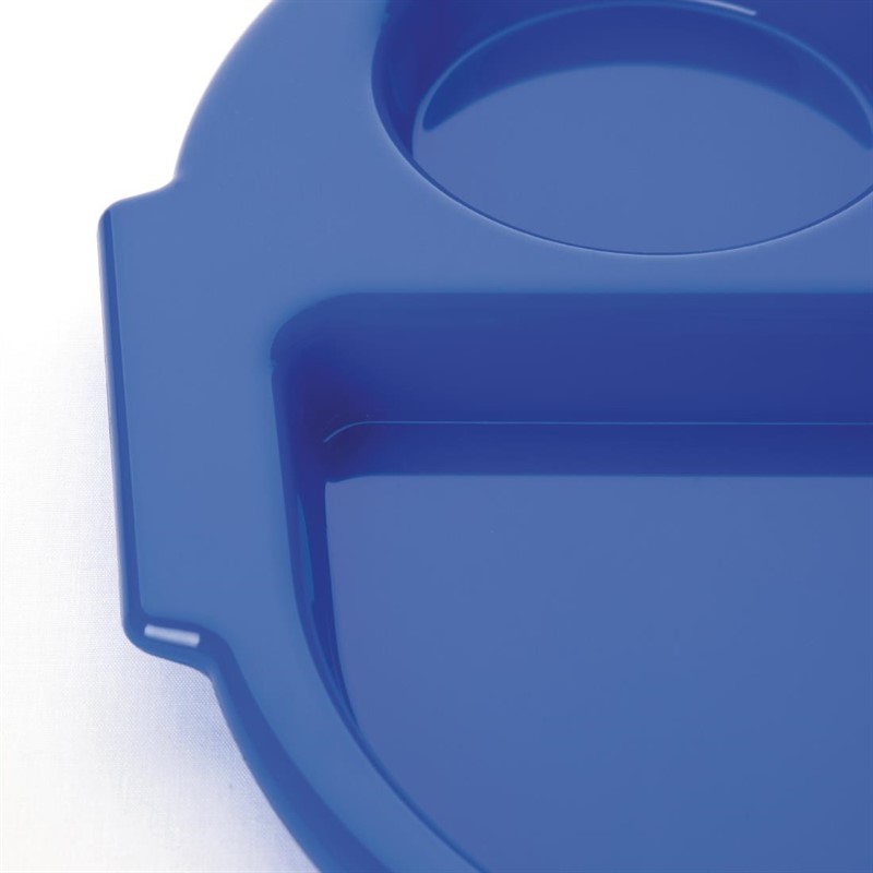  Kristallon Small Polycarbonate Compartment Food Trays Blue 322mm 