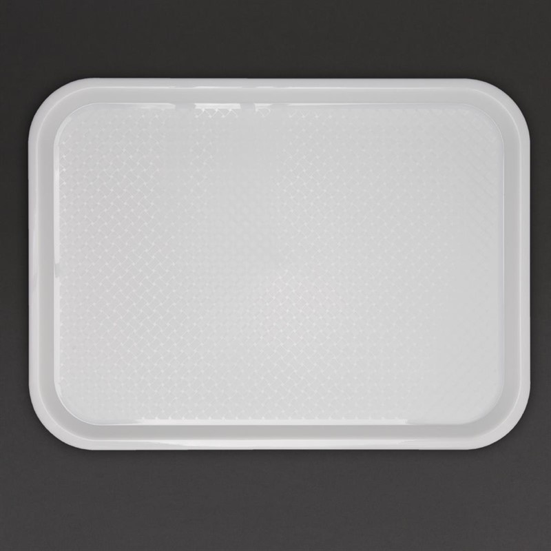  Kristallon Small Polypropylene Fast Food Tray White 345mm 