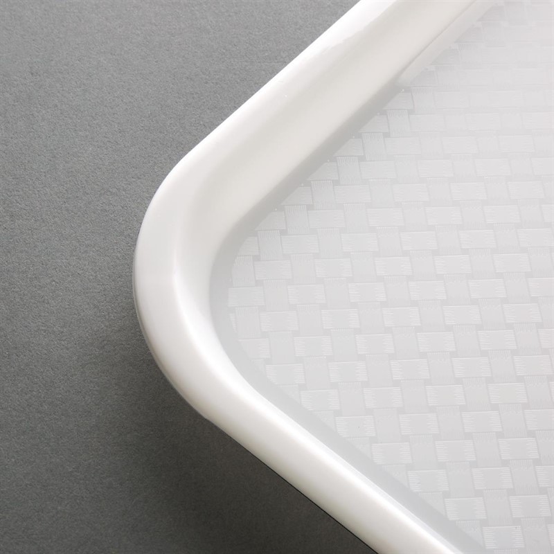  Kristallon Small Polypropylene Fast Food Tray White 345mm 