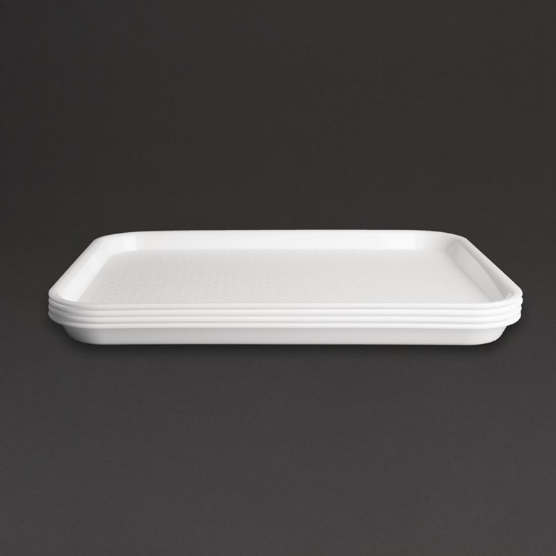  Kristallon Small Polypropylene Fast Food Tray White 345mm 