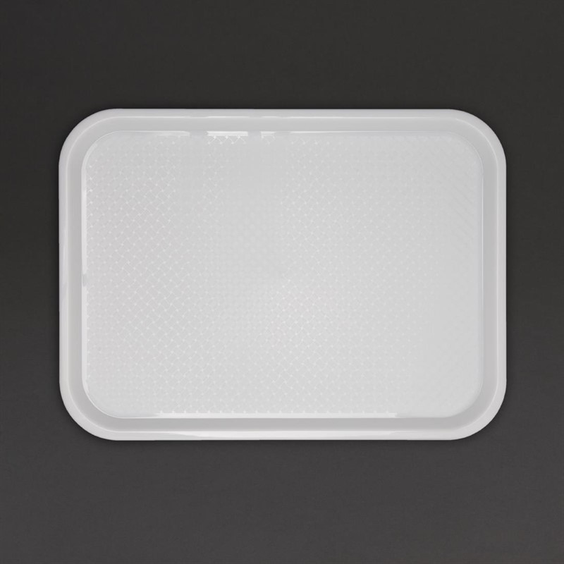  Kristallon Medium Polypropylene Fast Food Tray White 415mm 