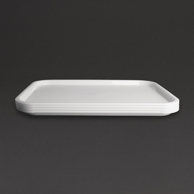  Kristallon Medium Polypropylene Fast Food Tray White 415mm 