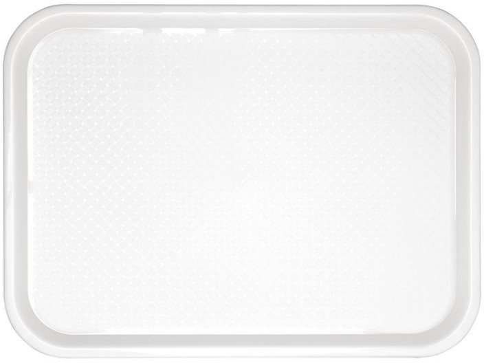  Kristallon Large Plastic Fast Food Tray White 450mm 