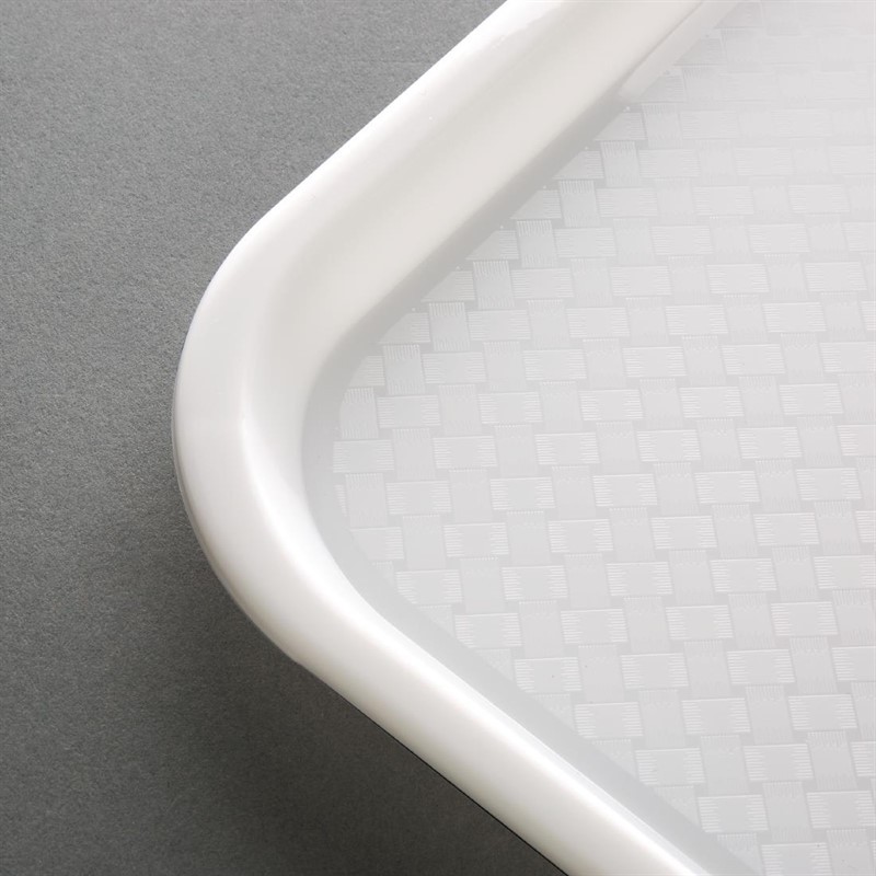  Kristallon Large Plastic Fast Food Tray White 450mm 