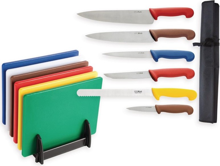  Hygiplas Chopping Boards and Knife Set 