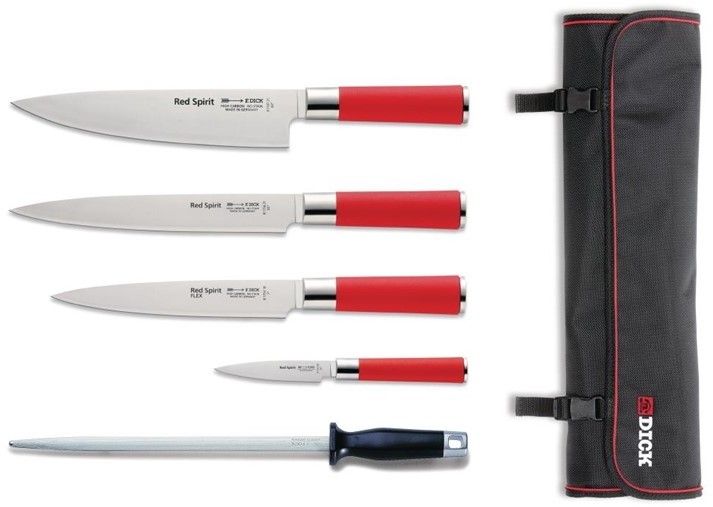  Dick Red Spirit 5 Piece Knife Set with Wallet 