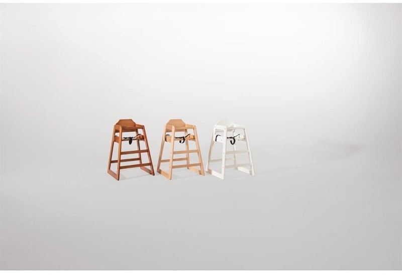 Bolero Wooden High Chair Antique White Finish 