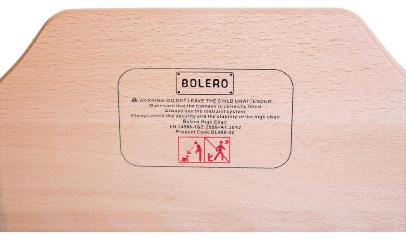  Bolero Wooden Highchair Natural Finish 