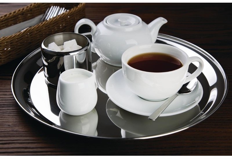  Olympia Stainless Steel Round Service Tray 355mm 