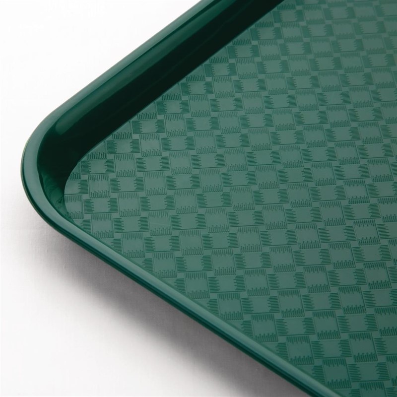  Kristallon Small Polypropylene Fast Food Tray Green 345mm 
