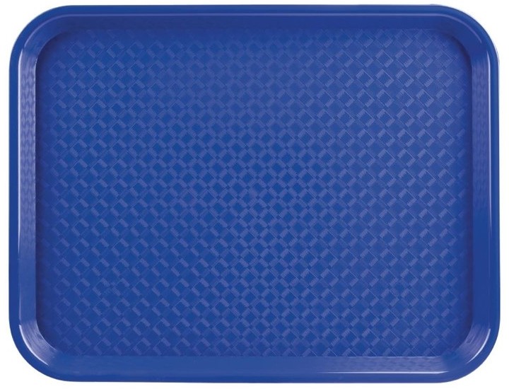  Kristallon Small Polypropylene Fast Food Tray Blue 345mm 