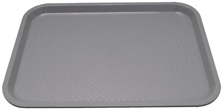  Kristallon Small Polypropylene Fast Food Tray Grey 345mm 