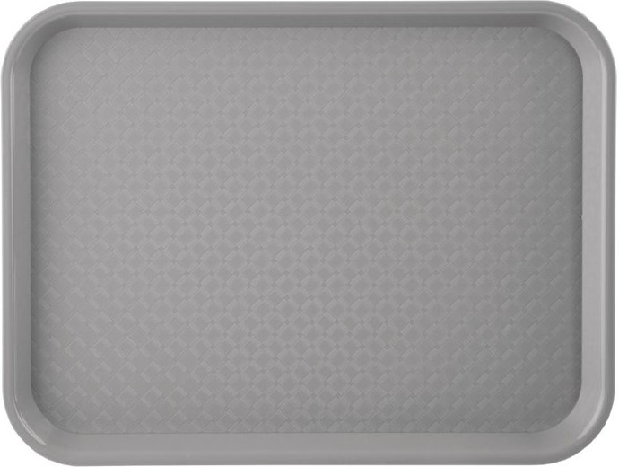  Kristallon Small Polypropylene Fast Food Tray Grey 345mm 