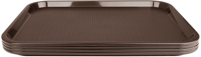  Kristallon Medium Polypropylene Fast Food Tray Brown 415mm 