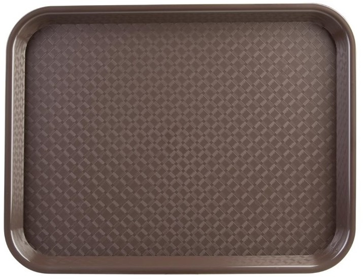  Kristallon Large Polypropylene Fast Food Tray Brown 450mm 