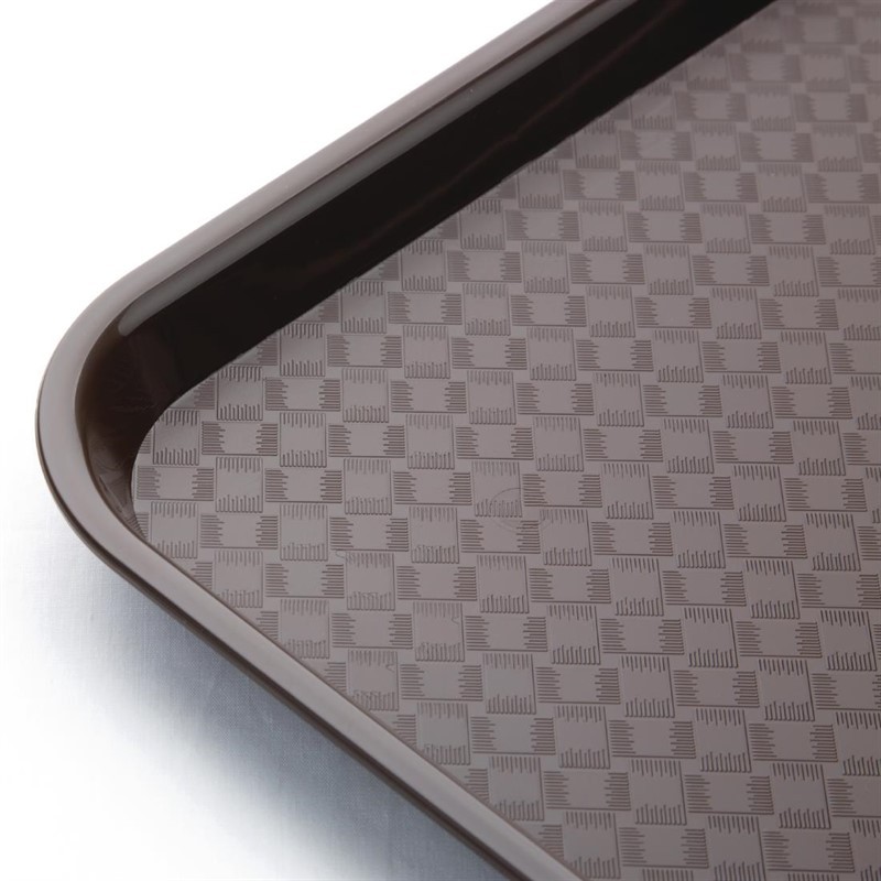 Kristallon Large Polypropylene Fast Food Tray Brown 450mm 
