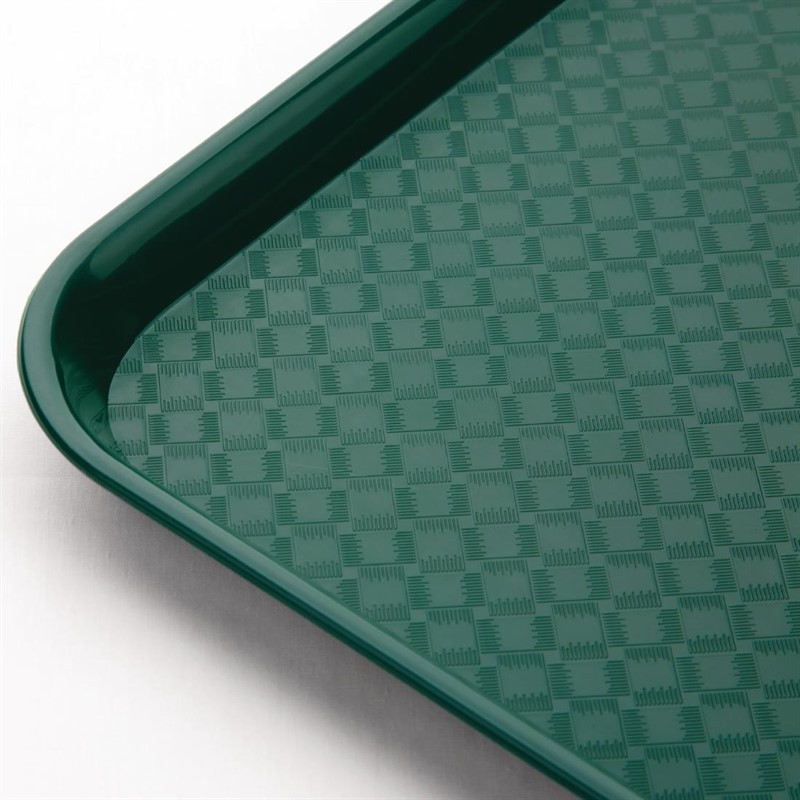  Kristallon Large Polypropylene Fast Food Tray Green 450mm 