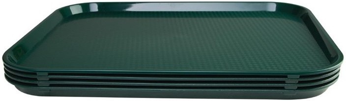  Kristallon Large Polypropylene Fast Food Tray Green 450mm 