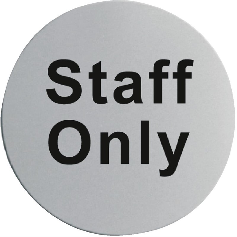  Gastronoble Stainless Steel Door Sign - Staff Only 