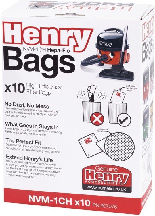  Numatic Henry Replacement Dust Bags (Pack of 10) 