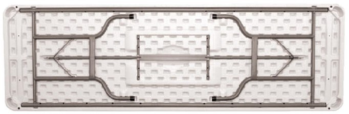  Bolero Rectangular Centre Folding Table White 8ft (Single) 